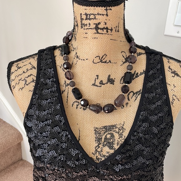 Banana republic sequin black tank. Small - Picture 4 of 6